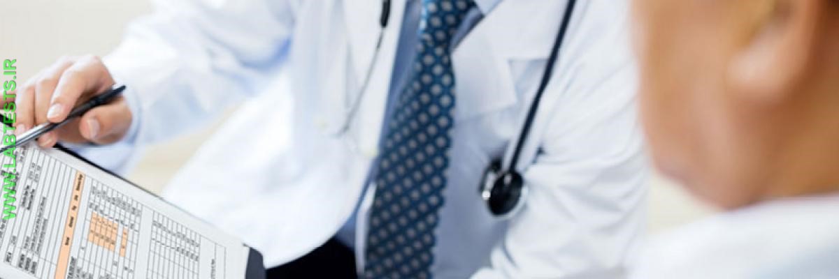 Doctor and patient discussing lab report